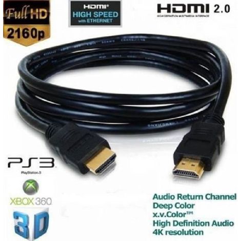 ACS ® Câble HDMI 2.0 3m slim 4K / Ultra HD 2160p