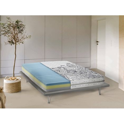 Talamo Italia Colchón individual Wilma, Colchón extraíble en Memory Foam y Waterfoam, 100% Made in Italy, Antiácaros e hipoalergénico, 80x190h22 cm, con embalaje reforzado (1/5)
