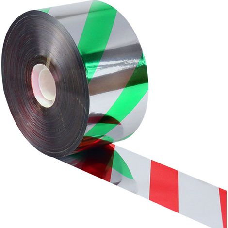 1 rouleau ruban réfléchissant anti-oiseaux, 4,8 cm x 300 m, couleur rouge/vert/jaune, pour jardin, terrasse, porche et clôture (1/5)