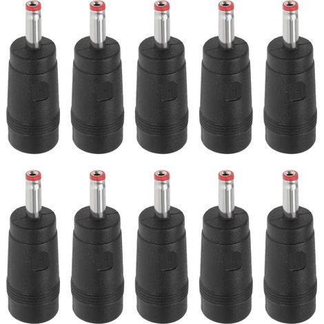 10pcs Adaptateur de Connecteur d'alimentation DC 5.5x2.1mm Jack Femelle vers 3.5x1.35mm Convertisseur de Prise Mâle pour Petits Projets Électroniques Applications de Vidéosurveillance (1/5)