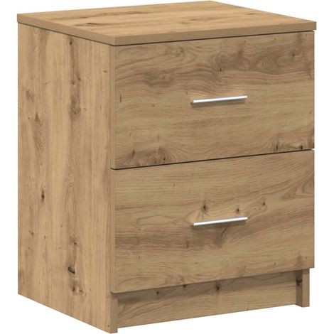 Maison Exclusive - Nachttisch mit 2 Schubladen Artisan-Eiche 40x3