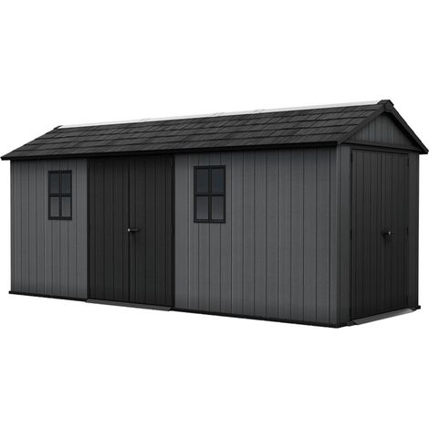 Newton Plus Dual Entry Shed 17x7.5ft - Grey