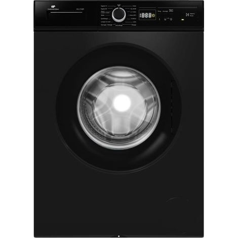 Continental Edison – Lave-linge hublot 7 kg CELL712IBP – Induction – 1200 trs/min – Largeur 60 cm – Noir mat – Classe énergétique A++