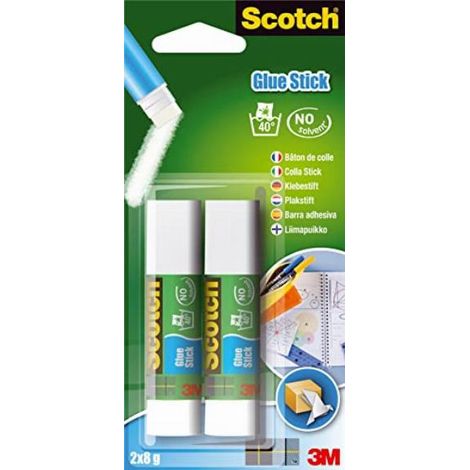 3M SCOTCH COLLA IN STICK DA 8 GR BIANCO CONF 2 Pz.