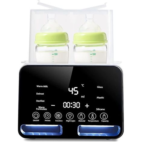 Chauffe Biberon Multifonction Digital, Stérilisateur Nomade Température Intelligent, Bébé Voyage (1/5)