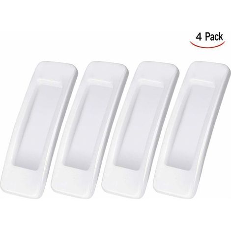 4 Pièces Poignée Autocollante Porte Coulissante - Blanc, (1/5)