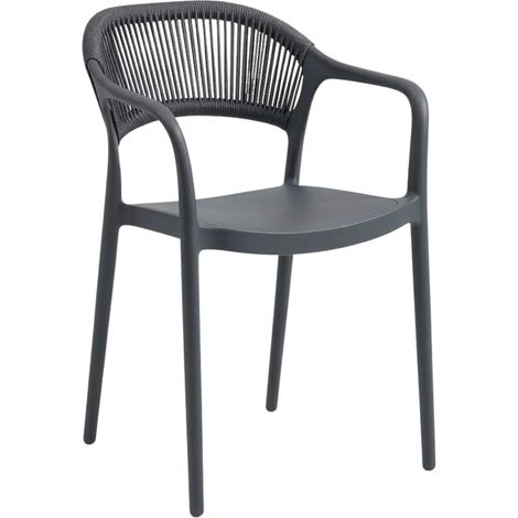 Fauteuil KEOLA en Corde torsadé style contemporain pour extérieur