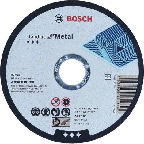 Bosch Accessories Standard for Metal 2608619768 Trennscheibe gerade 125 mm 1 St. Metall (1/4)