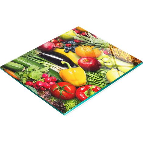 Tagliere decorativo in vetro temperato per frutta e verdura, 60x52 cm (1/5)