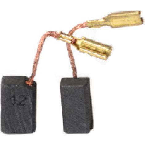Jeu De 2 Charbons Adaptable Pour Black & Decker. Dimensions 6 X 6 X 15mm.