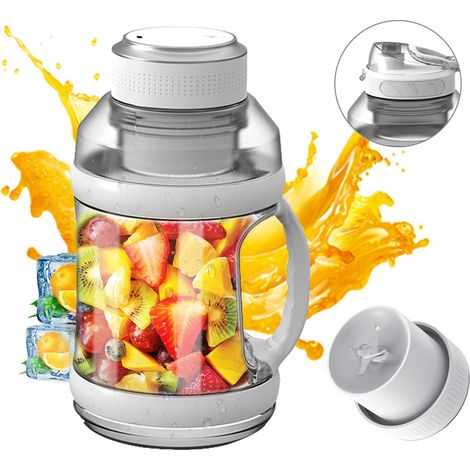 Blender Portable Sans Fil 2L Mixeur Électrique USB-C 18000 tr/min BPA-Free pour Smoothies et Jus Rechargeable (1/5)