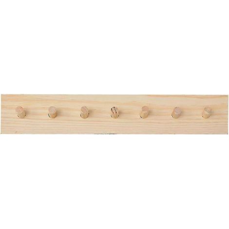 25-26 (Y) Crochet de porte mural style nordique en bois massif, porte-manteau décoratif pour clés, crochets en bois de hêtre, meuble (1/4)
