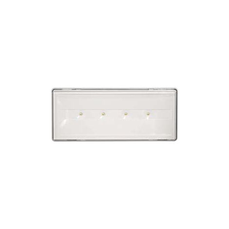 LAMPADA EMERGENZA LED DA PARETE E DA INCASSO STILE + 11w 4000 °K naturale mm.119x280x46h BEGHELLI