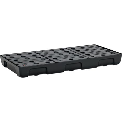 Vassoio portaoggetti da 27 litri L976xP495xH95mm in PE con indicatore di ruggine e perdita