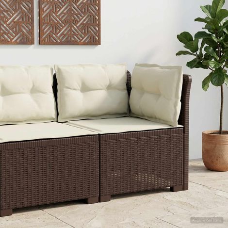 vidaXL Sillón Individual de Jardín con Cojines Apariencia de Ratan PP (1/5)