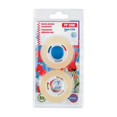 NASTRO ADESIVO TRASPARENTE CASA DUO SELF EUROCEL - PPL MM 15 ML 33 CF=PZ 2- 24 confezioni
