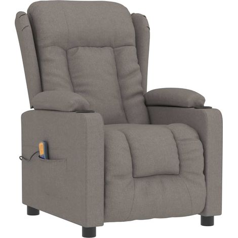Massagesessel Taupe Stoff vidaXL (1/5)