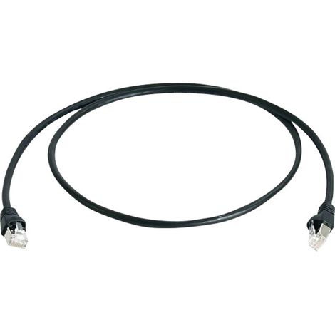 Telegärtner 100009136 RJ45 Patchkabel CAT 6a S/FTP 25.00 m Schwarz Flammwidrig, Halogenfrei, UL-zert (1/2)