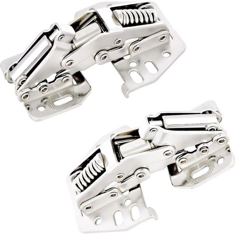 2 Pieces Cabinet Lift Support Hinge, Soft Close Hinges, Cupboard Door Hinge, Hydraulic Hinges, With Screws (1/5)