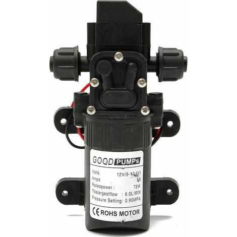 12V 70W DC Wasserpumpe Membran Hochdruck Membran Grundierung 6L/Min Boot NF