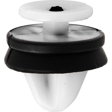 Clips pour panneaux intérieurs et portes en sachet pour véhicules Renault / Peugeot / PSA / Citroën / Fiat / Nissan, poinçon 8,2 mm, lot de 12, blanc/noir