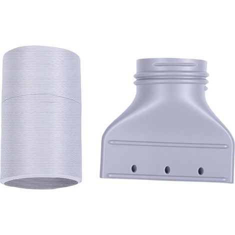 Kit de tuyau pour climatiseur portable, buse plate de 1 pouce, fil d'acier 5,9 x 59 pour fenêtres et portes coulissantes étroites, double filetage (1/5)