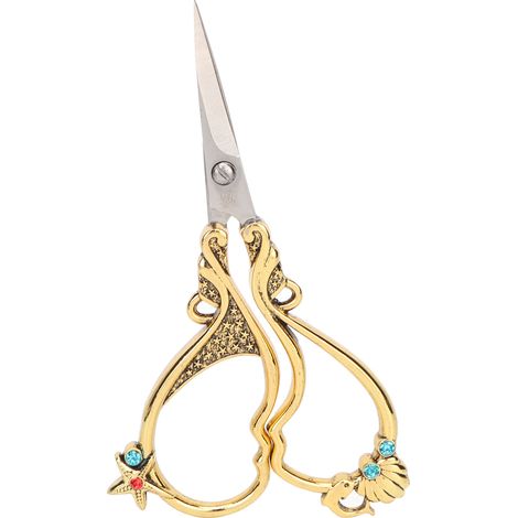 Ciseaux brodés de style rétro, aiguilles et fils à coudre, ciseaux de couture et de confection, ciseaux à coudre et à couper le tissu. (1/5)