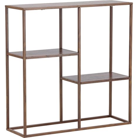 Étagère 3 Niveaux en Métal "Staal" 81cm Noyer (1/5)
