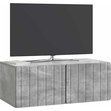 Maison Exclusive - Meuble TV mural Gris béton 78,5 x 41 x 30 cm Bois d'ingénierie