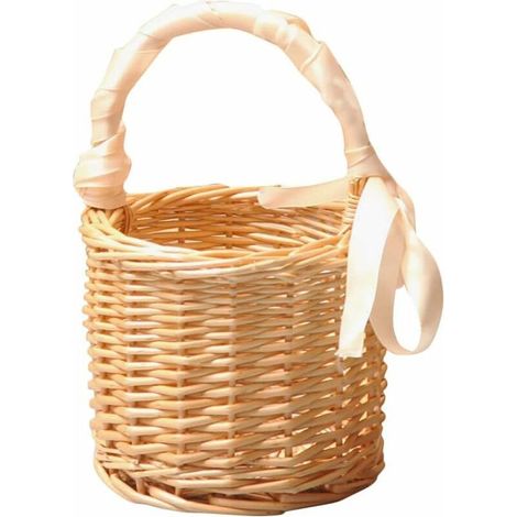 Panier de pique-nique / panier à fruits / emballage, hélice, panier de rangement décoratif avec ruban WEII (1/5)