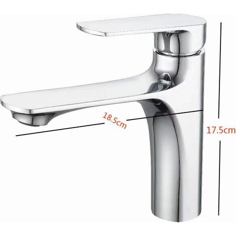 All-copper gunmetal gray washbasin faucet, hot and cold water faucet, hotel/guesthouse/home bathroom under-counter basin single-hole faucet -- electroplated dreamlike