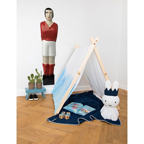 Sticker mural autocollant bébé joueur rouge, 44 cm X 172 cm - Décoration murale géante pour enfants (1/3)
