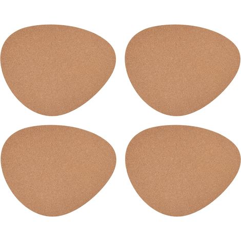 Mikasa Tischsets de Kieselsteinform Kork, Set de 4 Tischsets, 38cm x 30cm, Tischschutz de
