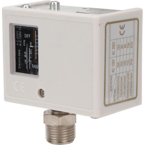 Pressostat pour compresseur, chaudière ou sécheur, 30 kg, usage intensif, AC125V/250V, G1/4 (1/5)