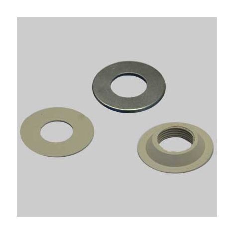 SET GUARNIZIONI 3 PEZZI IN GOMMA BIANCA BORDO ALTO  11/4     MADE IN ITALY