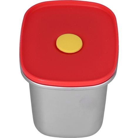 Rote 550-ml-Lunchbox, hervorragendes auslaufsicheres Design, leicht zu reinigen, umweltfreundlicher Aufbewahrungsbehälter für Schüler (1/5)
