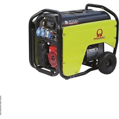 Groupe électrogène essence monophasé 6,4 kW AVR DPP DE prise CONN pour AMF/RSS S8000 - PRAMAC - PD612SH2Z05