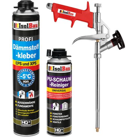 Dämmstoffkleber 750ml PU-Klebeschaum Perimeterkleber PU-Reiniger Schaumpistole