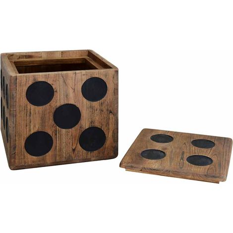 Maison Exclusive - Scatola in Legno di Mindi 40x40x40 cm Design a Forma di Dado (1/5)