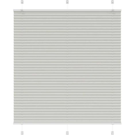 Plissee Hellgrau 120x100 cm Stoffbreite 119,4 cm Polyester