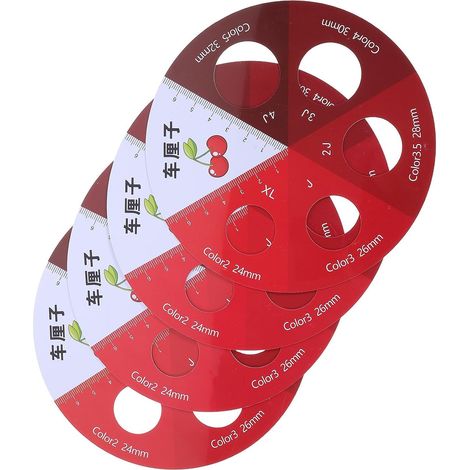 4 Pièces Calibreur de Diamètre pour Cerises en Plastique Échelles Lisibles et Design à Encliqueter, Compatible Flux de Travail Optimisé pour Exploitation Agricole (1/5)