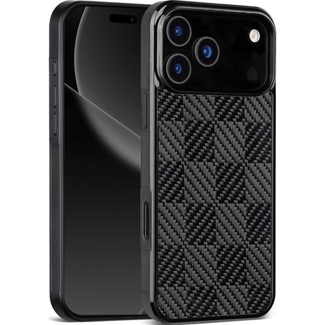 Funda para iPhone 17 Pro, cubierta de fibra de aramida, compatible con MagSafe, color negro. (1/5)
