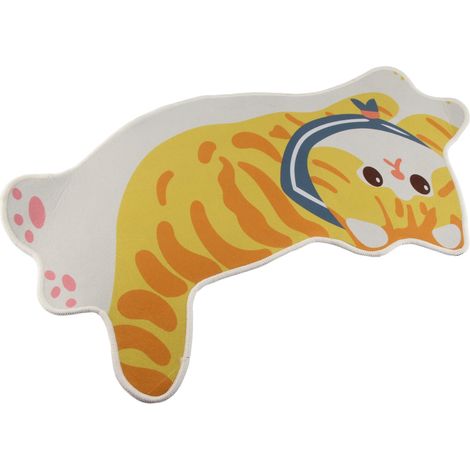 Tapis d'intérieur confortable à motif chat, grande taille, décoration pour la maison ou le bureau, chat roux, 50 x 80 cm / 19,69 x 31,5 pouces (1/5)