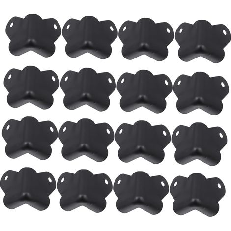 16 protège-coins pour meubles noir fer pour coins pointus (1/5)