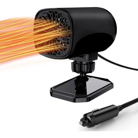 Chauffage de Voiture 2 en 1, Portable 12V 150W Dégivreur de Voiture à Réchauffeur Rapide 360° Réglable avec Purification de l'air et Allume-Cigare pour Tous Les VéHicules Chauffage (1/5)