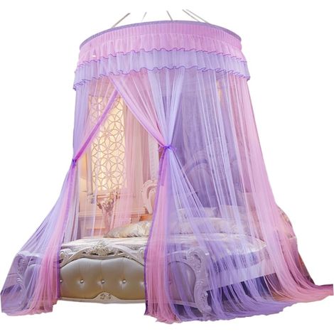 Grande moustiquaire en forme de dôme pour lit, ciel lit dentelle (1/5)