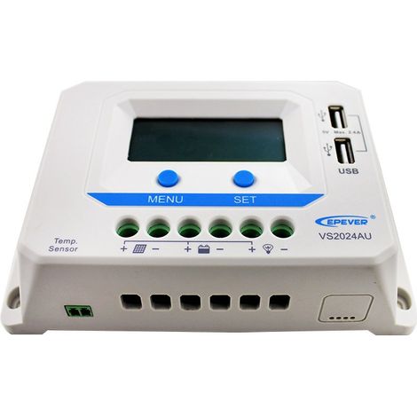 EPEVER VS2024AU, Regolatore di carica PWM, 20 A, automatico Riconoscimento 12 V/24 V (1/4)