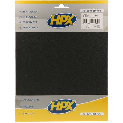 PAPIER ABRASIF P120 X 4 HPX