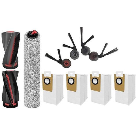 Pièces de rechange pour aspirateur Eufy Omni S2 : brosse principale latérale, serpillière rotative et sac à poussière (1/5)