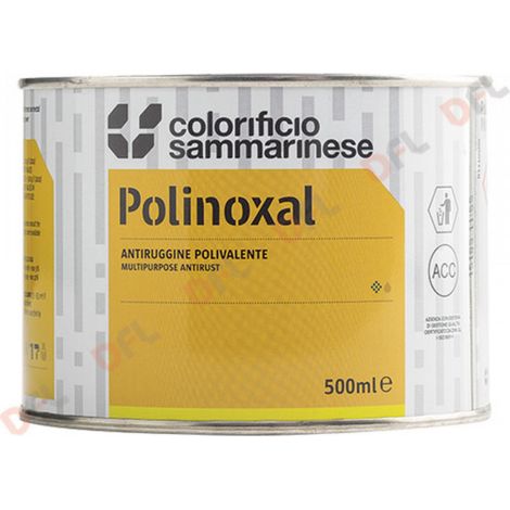 Peinture antirouille semi-brillante a' base de glyce'rophtalique Colorificio Sammarinese orange 0,5 l a' base de rouge de plomb pour fer